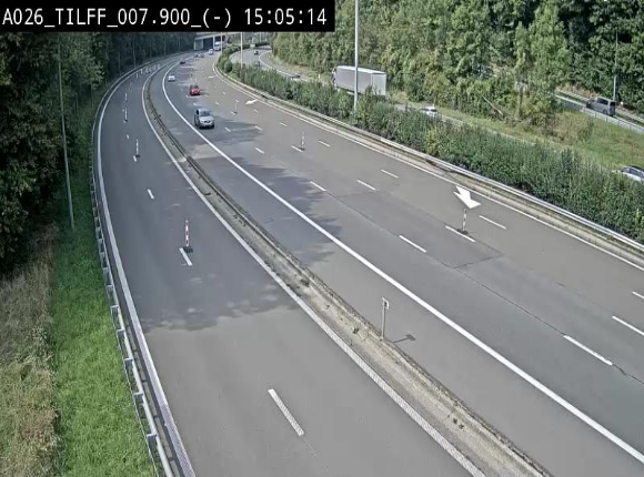 Webcam autoroute A26/E25 à Esneux, en Belgique en direction Luxembourg - BK 7.9
