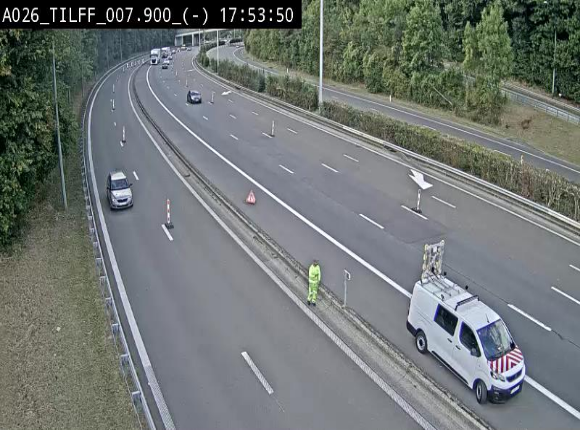 Webcam autoroute A26/E25 à Esneux, en Belgique en direction Luxembourg - BK 7.9