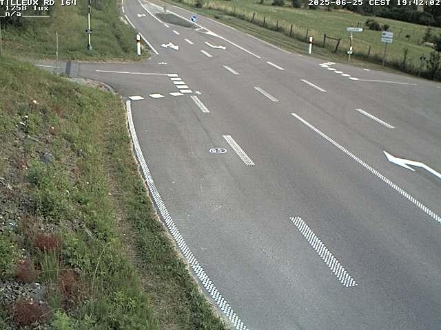 Webcam sur la RD164 à Tilleux. Vue orientée vers Neufchâteau