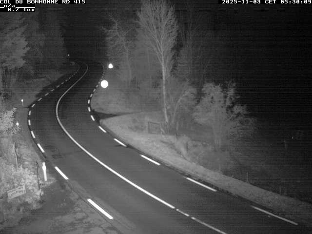 Caméra à proximité du col du Bonhomme sur la D415 à Plainfaing vers l'Alsace