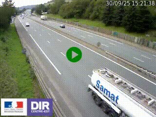 Webcam routière à Saint-Etienne-Terrenoire sur la RN88 avant la jonction entre l'A72 et le Boulevard Périphérique de Saint-Etienne