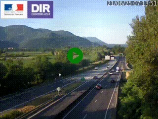 Caméra trafic à Meylan sur la Rocade-Sud de Grenoble en direction d'Aix-en-Provence