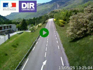 Web cam sur la N90 à Aime, en provenance de Bourg-Saint-Maurice et en direction d'Albertville