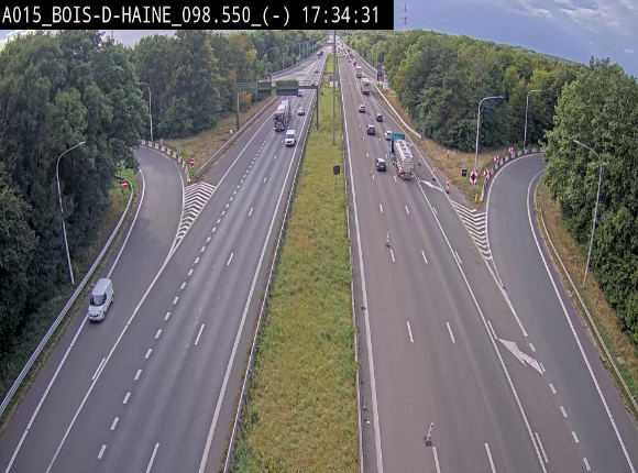 Webcam autoroute Belgique - Bois d'Haine - E42 - BK 98.6