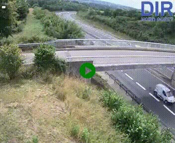 Webcam sur A84 à hauteur de Pont-Farcy, au niveau du pont autoroutier sur la Vire, au sud de Saint-Lô