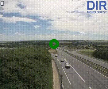 Webcam au début de l'A84 sur le périphérique Ouest de Caen (N814) à hauteur de la sortie 9, Porte de Bretagne