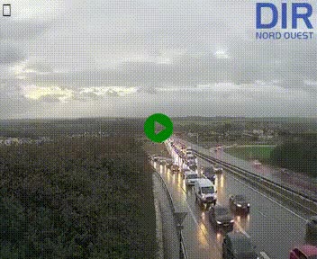 Webcam au début de l'A84 sur le périphérique Ouest de Caen (N814) à hauteur de la sortie 9, Porte de Bretagne