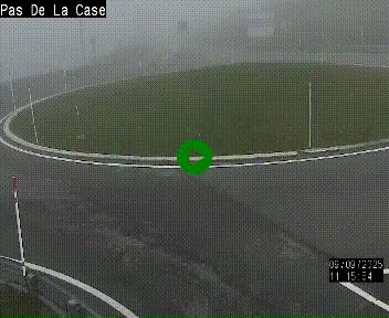 Webcam sur la N22 au niveau du poste frontière entre la France et Andorre à proximité de Pas de la Case à plus de 2000 mètres d'altitude