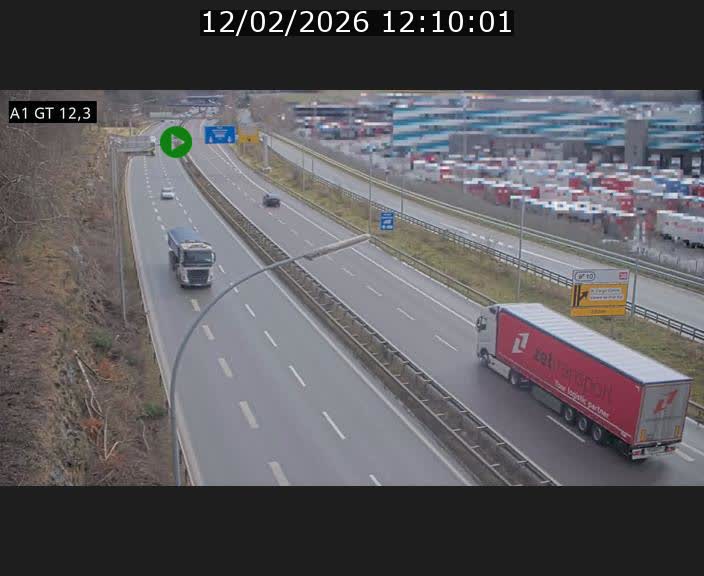 Traffic live webcam Luxembourg Senningerberg - A1 direction Allemagne - BK 12.3