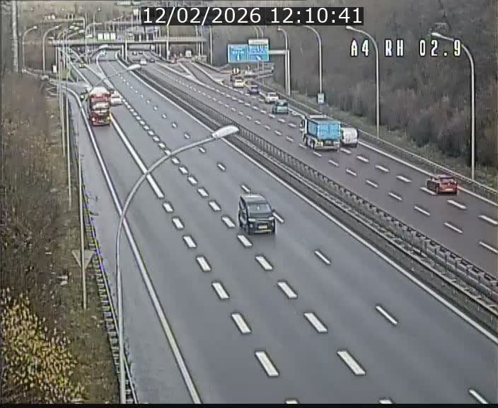 Webcam traffic A4 Luxembourg - BK 2.9 - Croix de Cessange (direction Luxembourg)