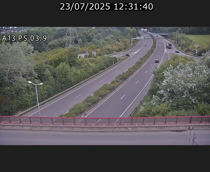 Traffic live webcam Luxembourg Differdange - A13 direction Esch-sur-Alzette - BK 3.9