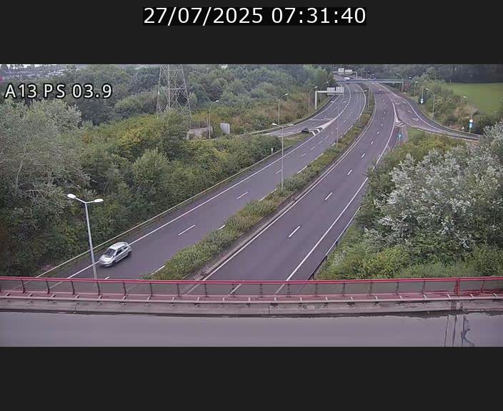 Traffic live webcam Luxembourg Differdange - A13 direction Esch-sur-Alzette - BK 3.9