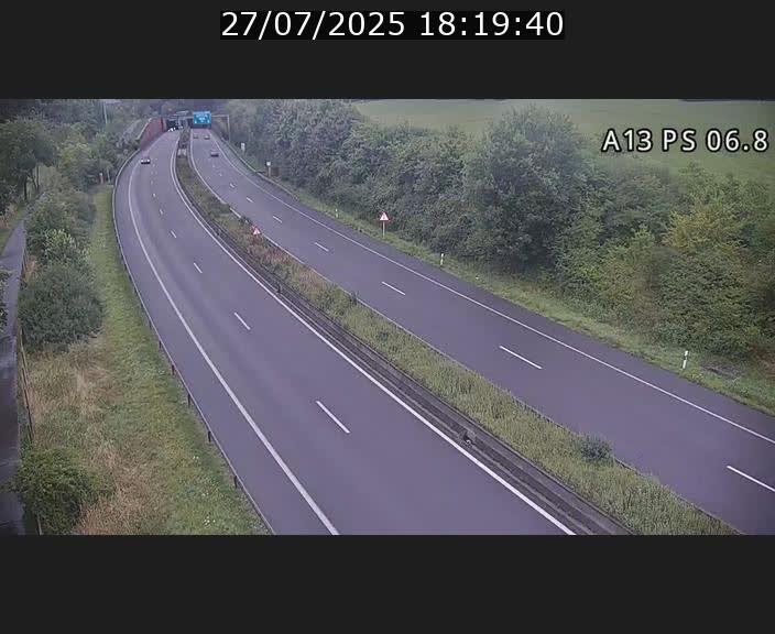 Traffic live webcam Luxembourg Ehlerange - A13 direction Esch-sur-Alzette - BK 6.8