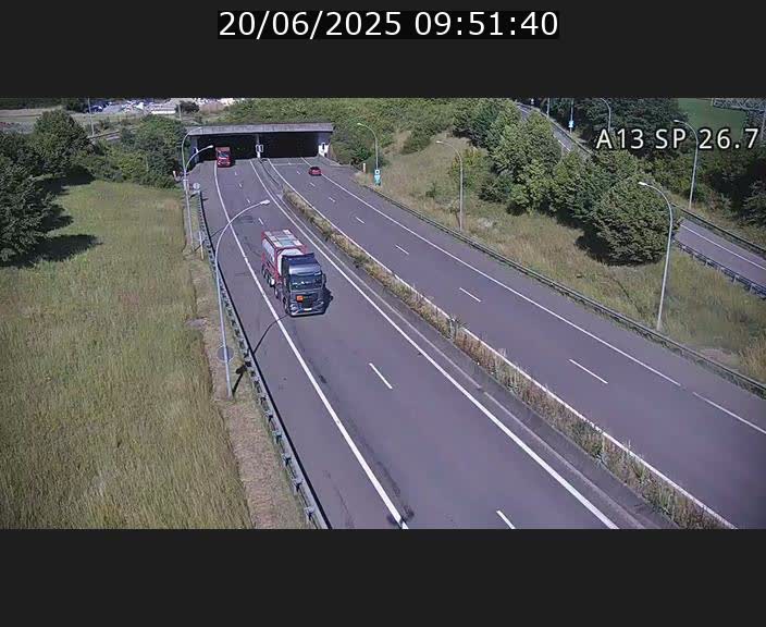 Traffic live webcam Luxembourg Frisange - A13 direction Luxembourg-ville - BK 26.7