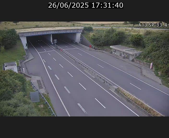 Webcam trafic sur A13 à hauteur d'Altwies en direction de Mondorf-les-bains et en provenance de l'Allemagne