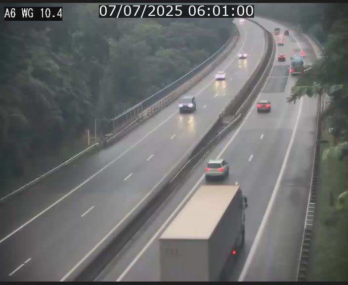 Traffic live webcam Luxembourg Mamer - A6 - BK 10.4 - direction Luxembourg/France/Allemagne