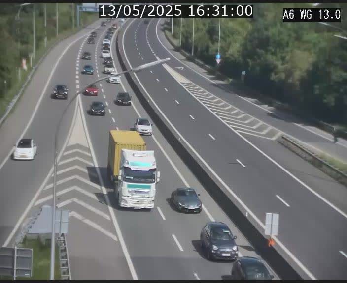 Traffic live webcam Luxembourg Mamer - A6 - BK 13 - direction Luxembourg/France/Allemagne