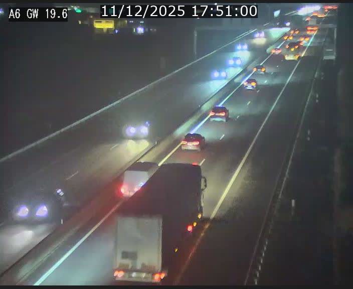 Traffic live webcam Luxembourg - Steinfort - A6 - BK 19.6 - direction Belgique