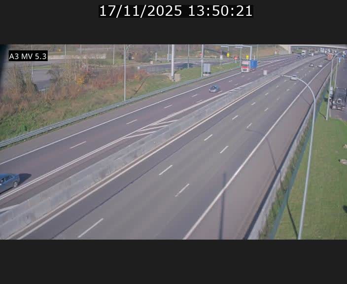 Webcam à l'Aire de Berchem au Luxembourg sur l'A3. Vue orientée vers la France