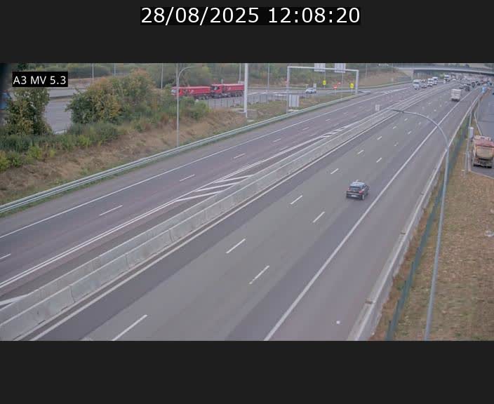 Webcam à l'Aire de Berchem au Luxembourg sur l'A3. Vue orientée vers la France