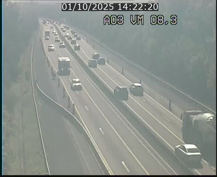 Traffic live webcam Luxembourg Bettembourg - A3 - BK 8.3 - direction France
