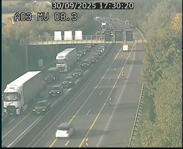 Webcam Autoroute après la Croix de Bettembourg en direction de Luxembourg sur l'A3