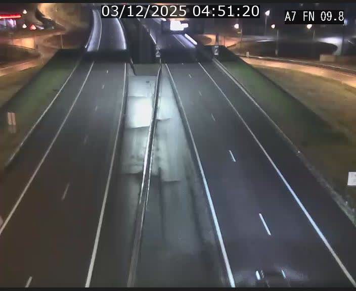 Caméra trafic Luxembourg - A7, Tunnel Gousselerbierg, sortie sud, direction rond-point Lorentzweiler (BK 9.9)