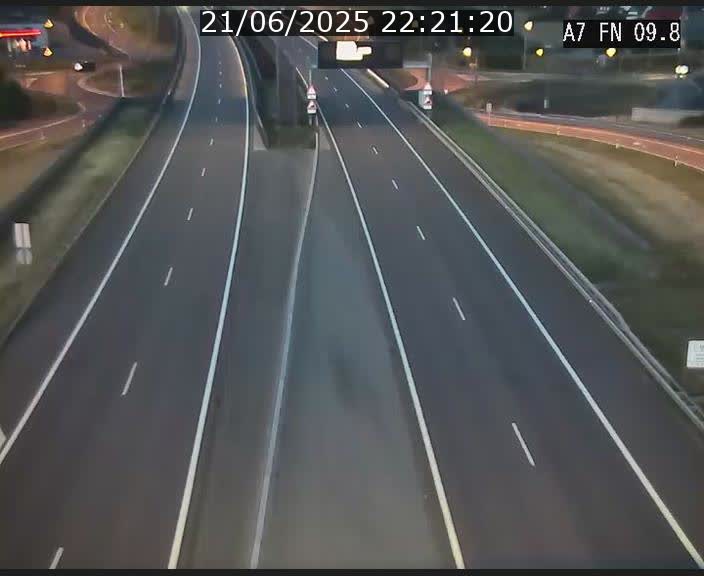 Caméra trafic Luxembourg - A7, Tunnel Gousselerbierg, sortie sud, direction rond-point Lorentzweiler (BK 9.9)