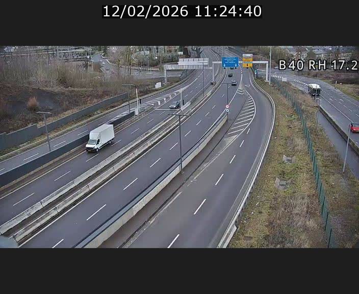 Webcam sur le contournement d'Esch Belval à hauteur de la sortie Université de Luxembourg. Vue orientée vers Luxembourg