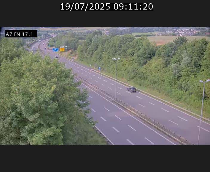 Caméra trafic Luxembourg - A7, Merscherbierg direction Mersch