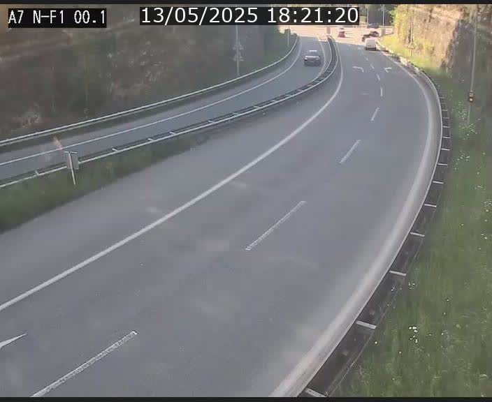Webcam autoroute Luxembourg A7 située dans la sortie 1 Waldhof, vers la N11, avant le Tunnel Stafelter