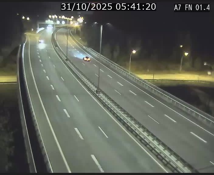 Caméra autoroute Luxembourg A7 - Tunnel Stafelter - direction Echangeur Grünewald
