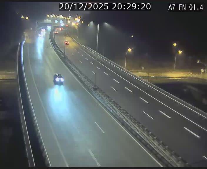 Caméra autoroute Luxembourg A7 - Tunnel Stafelter - direction Echangeur Grünewald