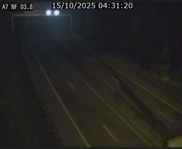 Webcam autoroute A7 au Luxembourg à la sortie du Tunnel Stafelter vers le Nord