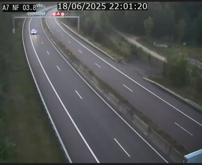 Webcam autoroute A7 au Luxembourg à la sortie du Tunnel Stafelter vers le Nord