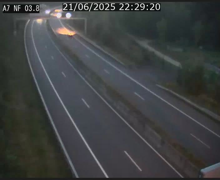 Webcam autoroute A7 au Luxembourg à la sortie du Tunnel Stafelter vers le Nord
