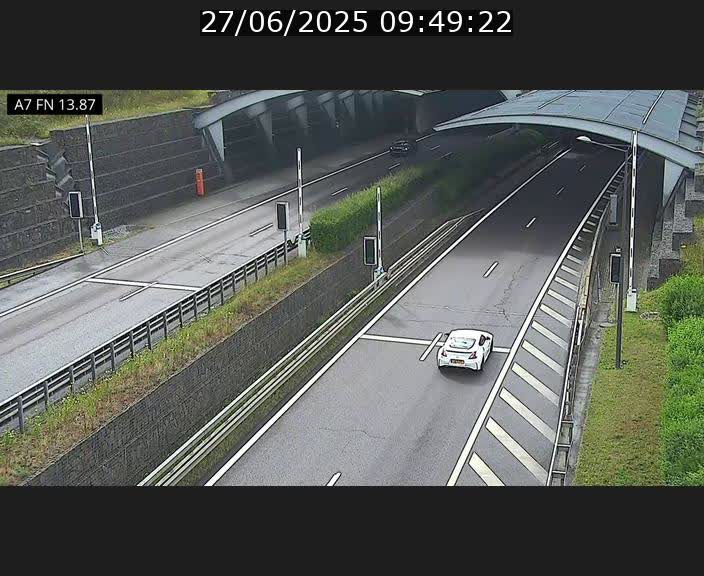 Caméra trafic Luxembourg - A7, Tunnel Gousselerbierg, entrée nord, direction Lorentzweiler
