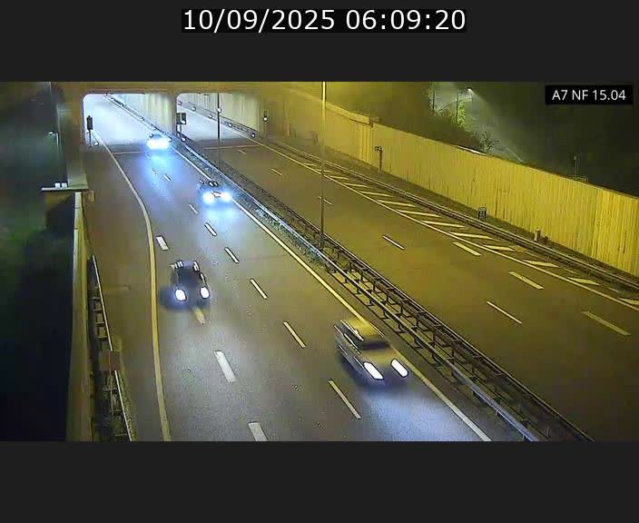 Caméra trafic Luxembourg - A7, Tunnel Mersch, entrée sud, direction Ettelbruck