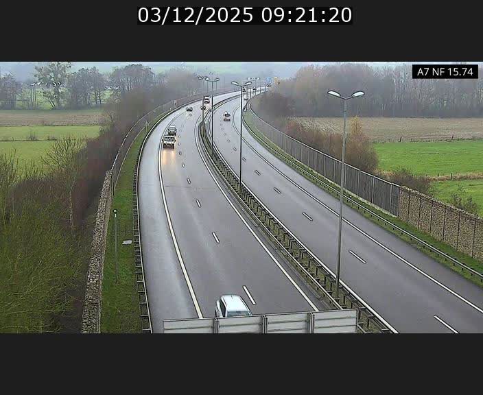 Caméra trafic Luxembourg - A7, Tunnel Mersch, entrée nord, direction Lorentzweiler