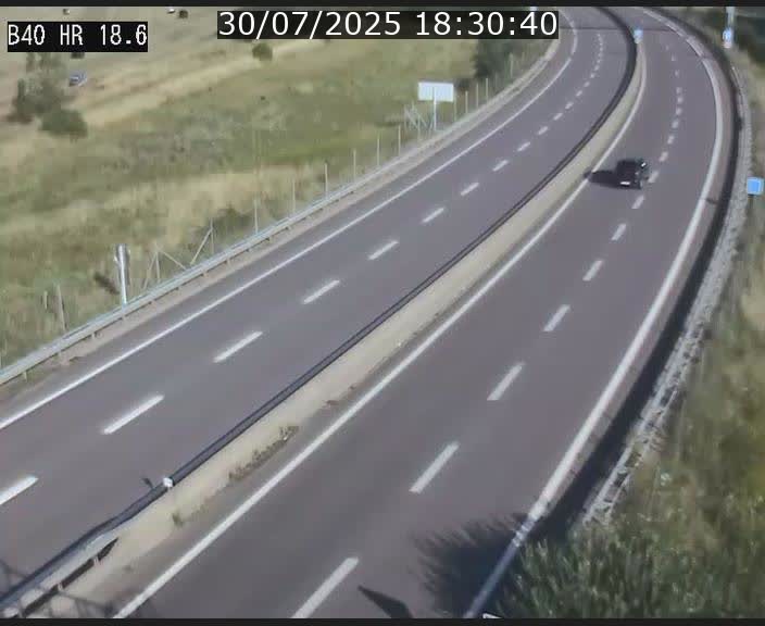 Webcam sur la route de liaison entre Micheville et Esch-Belval à la frontière entre le Luxembourg et la France. Vue orientée vers la Lorraine.