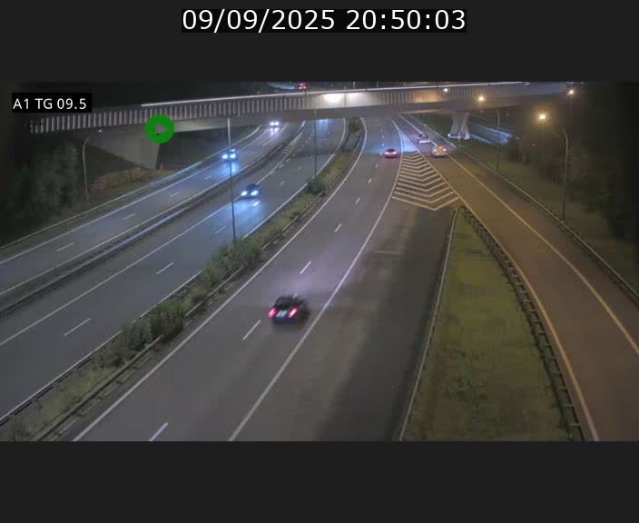 Traffic live webcam Luxembourg Jonction Grünewald - A1 direction Luxembourg-ville - BK 9.5