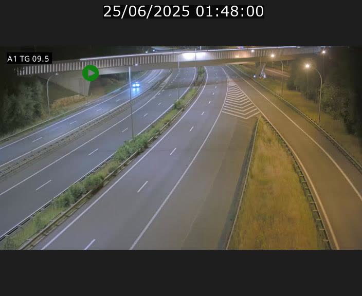 Traffic live webcam Luxembourg Jonction Grünewald - A1 direction Luxembourg-ville - BK 9.5