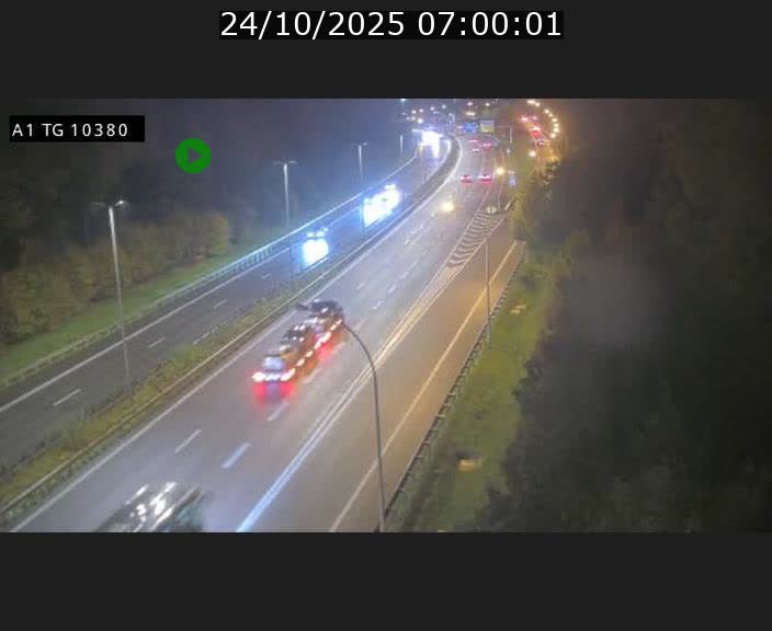 Traffic live webcam Luxembourg Senningerberg - A1 direction Luxembourg Kirchberg - BK 10.3