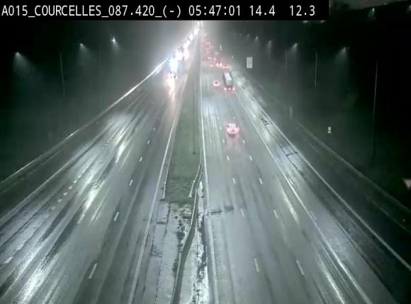Webcam autoroute Belgique - Viesville - E42 direction Mons - BK 84.35