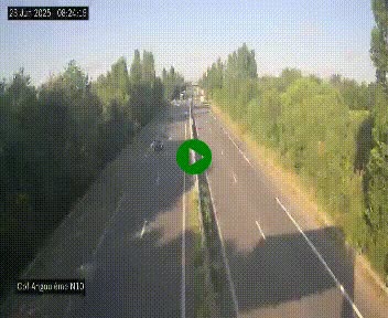 Webcam routière à la fin de la N10, en périphérique ouest d'Angouleme, proche de la jonction avec l'A10