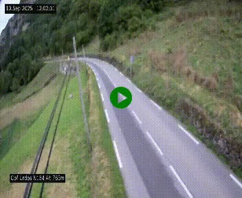 Webcam dans les Pyrénées Atlantique au niveau du col d'Urdos et du fort du Pourtalet sur la N134, en direction du Col et du tunnel du Somport, à 765 mètres d'altitude