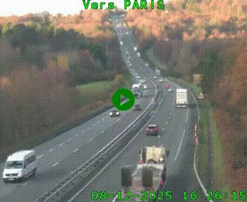 Caméra routière sur l'autoroute A20 à Bessines-sur-Gartempe. Vue orientée vers Paris