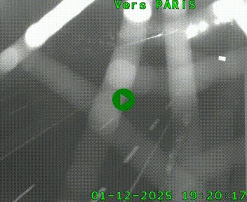 Caméra routière sur l'autoroute A20 à Saint-Hilaire-Bonneval, au sud de Limoges. Vue orientée vers Paris