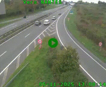 Webcam N147 au nord de Poitiers et à la jonction avec la A10