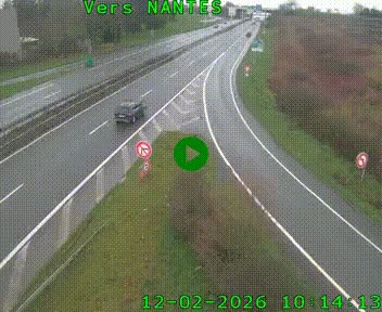 Webcam N147 au nord de Poitiers et à la jonction avec la A10